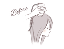 頭皮洗浄の手順.1