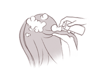 頭皮洗浄の手順.2