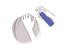 頭皮洗浄の手順.4